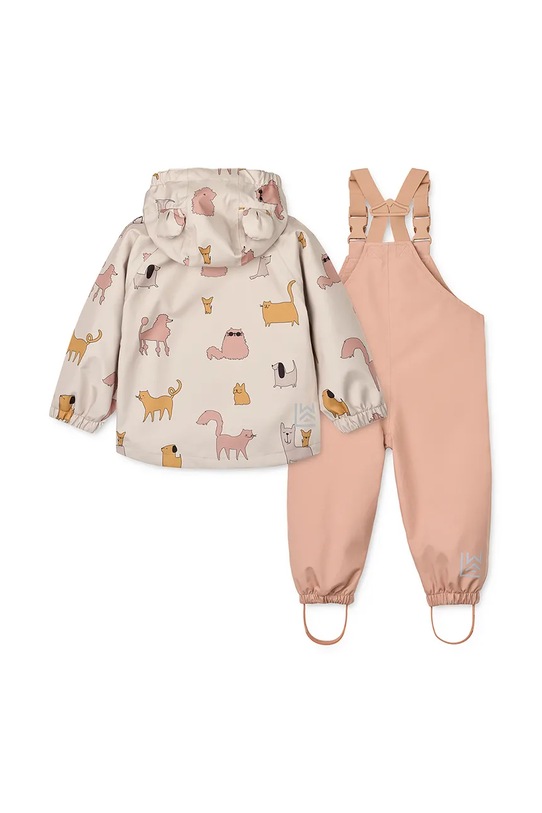 Chłopiec Liewood kurtka i spodnie niemowlęce Manu Rainwear Set LW19910.9BYA beżowy