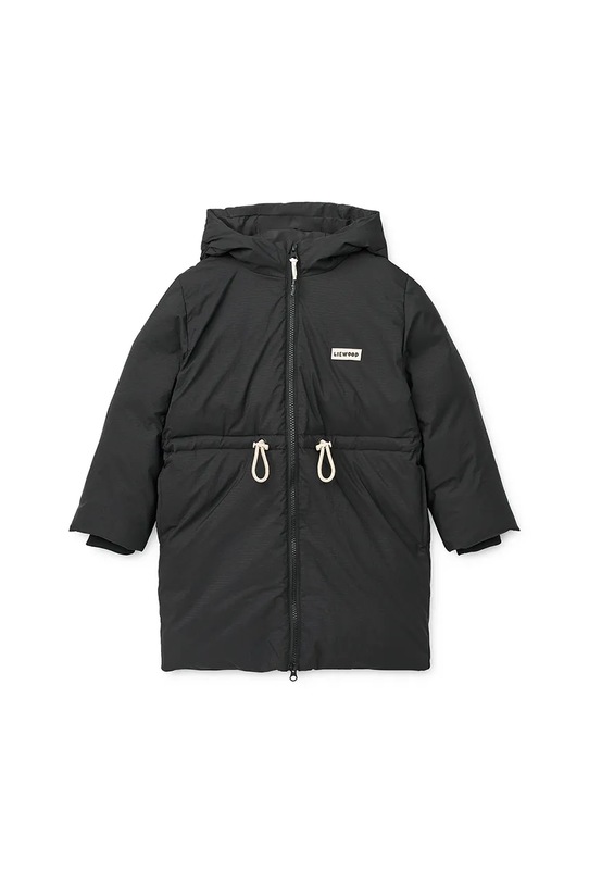 Liewood kurtka dziecięca Bille Long Down Jacket bez kaptura czarny LW20273.9BYA