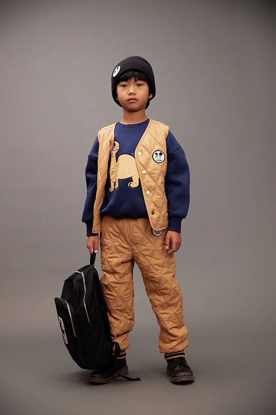 Mini Rodini bezrękawnik dziecięcy Ritzratz nieocieplane beżowy 25710105