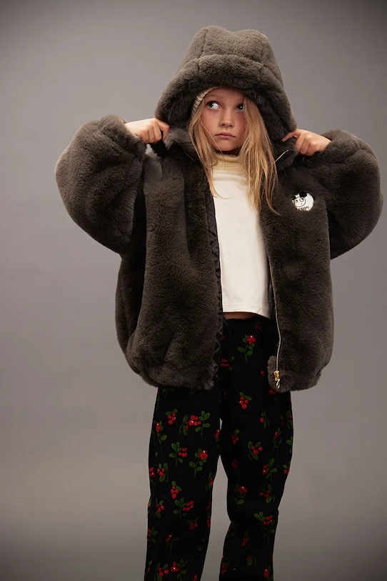 Mini Rodini kurtka dziecięca Ritzratz bez podszewki szary 25710107