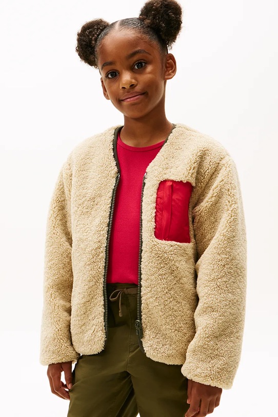 Tommy Hilfiger geacă copii cu captuseala bej KS0KS00657.9BYA