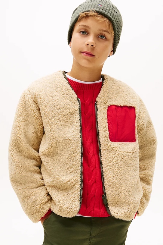 Tommy Hilfiger geacă copii bej KS0KS00657.9BYA