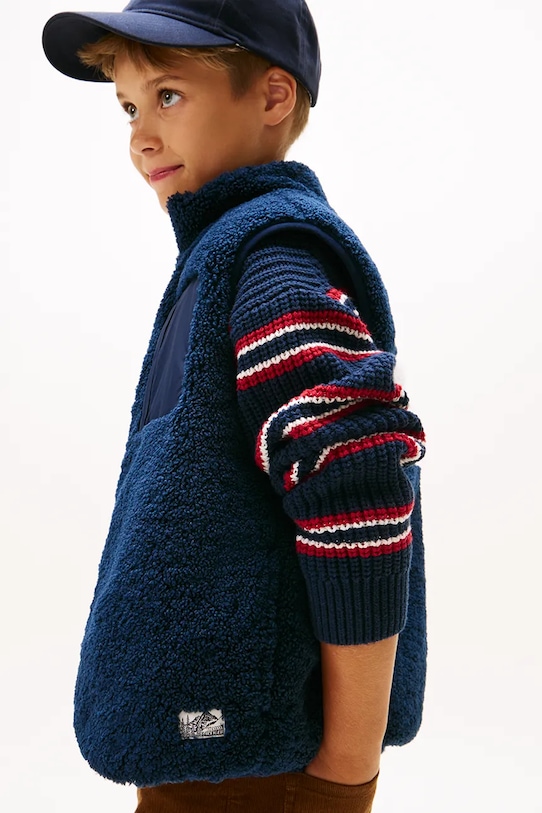 Tommy Hilfiger vestă copii KS0KS00659.9BYA bleumarin