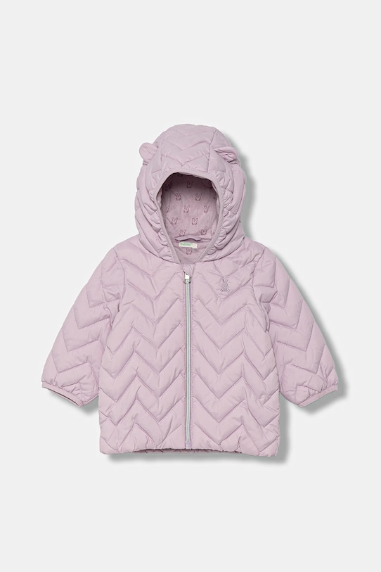 Kojenecká bunda United Colors of Benetton s podšívkou fialová 2WU0AN00W.W.Season.9BYA