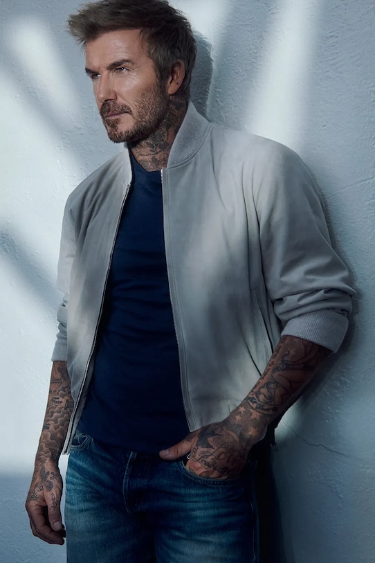 Semišová bunda bomber BOSS BECKHAM X BOSS bez kapucne béžová 50549074
