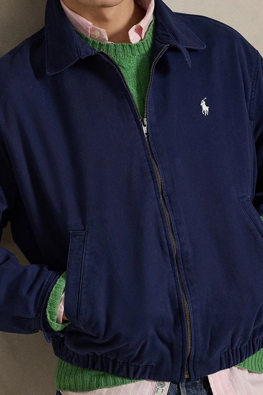 Polo Ralph Lauren krótka kurtka męska bawełniana granatowy 710961929