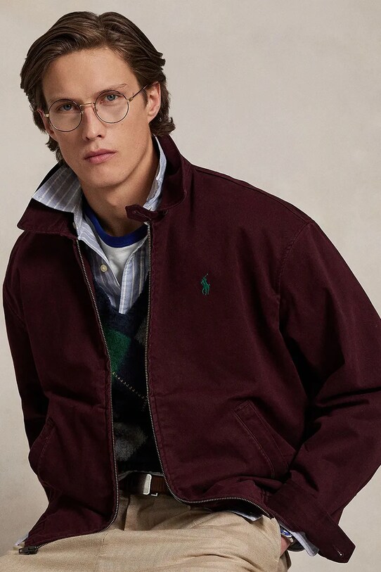 Бавовняна куртка Polo Ralph Lauren 710961929 бордо