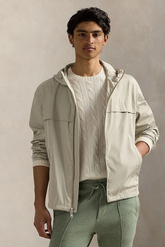 Куртка Polo Ralph Lauren с капюшоном бежевый 710968886