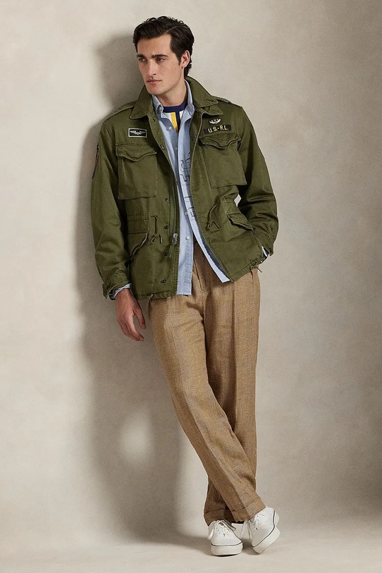 Oblačila Bombažna jakna Polo Ralph Lauren 710970575 zelena