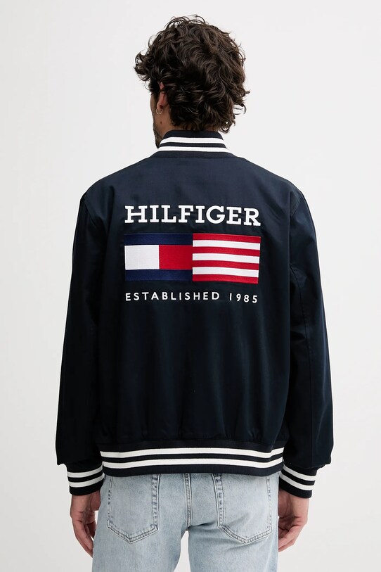 Odzież Tommy Hilfiger kurtka bomber MW0MW40647 granatowy