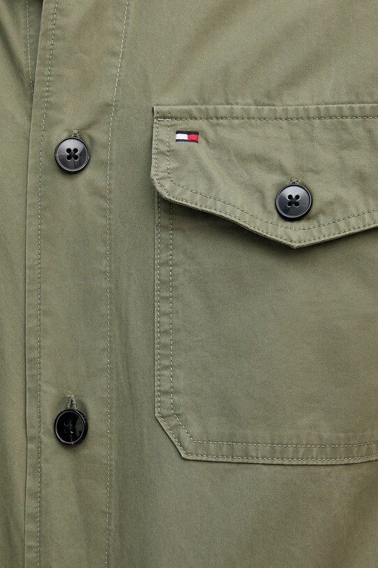 Tommy Hilfiger kurtka koszulowa bawełniana MW0MW39634 zielony