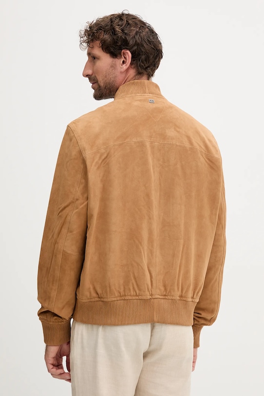 Odzież Tommy Hilfiger kurtka bomber zamszowa MW0MW40558 beżowy