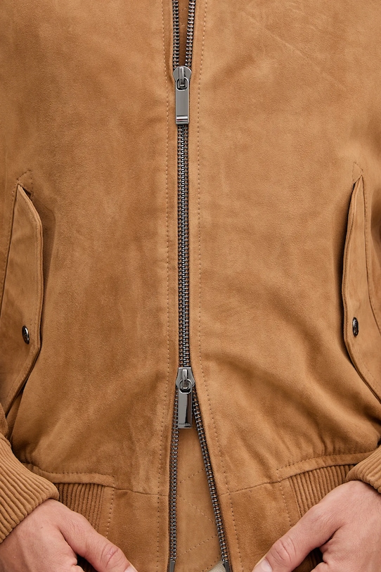 Tommy Hilfiger kurtka bomber zamszowa MW0MW40558 beżowy