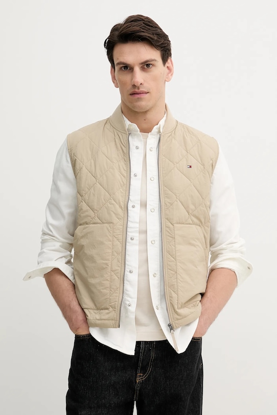 Tommy Hilfiger bezrękawnik nieocieplane beżowy MW0MW39647