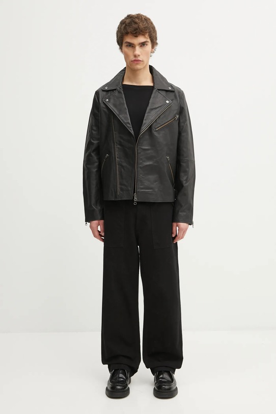 Samsoe Samsoe leather biker jacket SACOBAIN M25200027