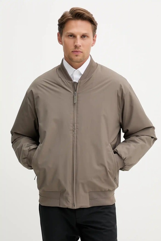 Calvin Klein kurtka bomber bez kaptura brązowy LV04LC513G