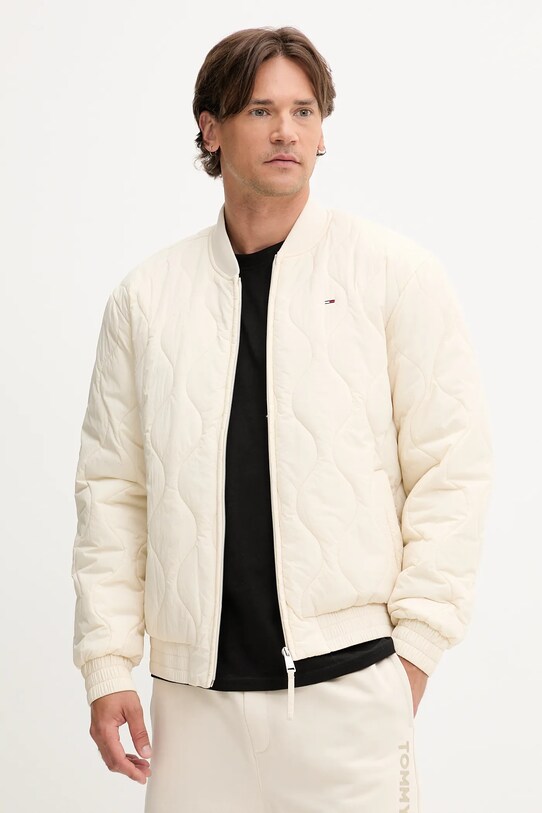 Tommy Jeans geacă bomber cu captuseala bej DM0DM21685