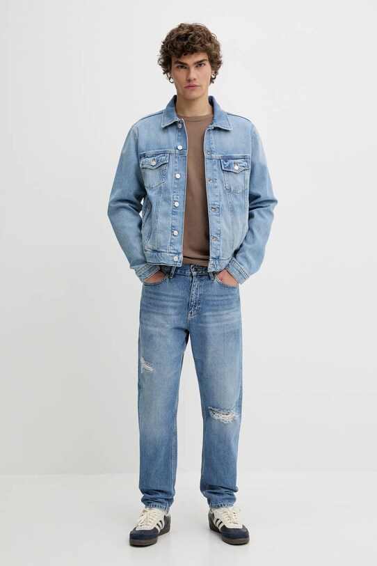 Rifľová bunda Tommy Jeans DM0DM21916 modrá AW25