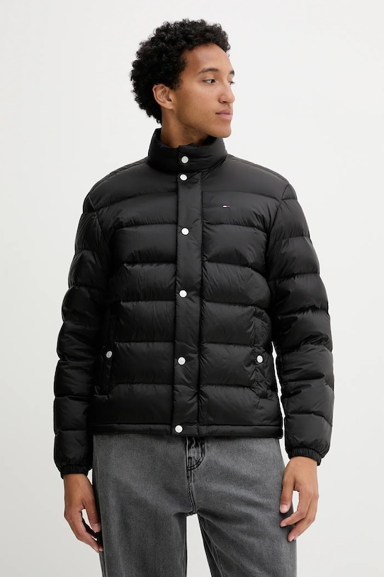 Tommy Jeans kurtka puchowa bez kaptura czarny DM0DM21937