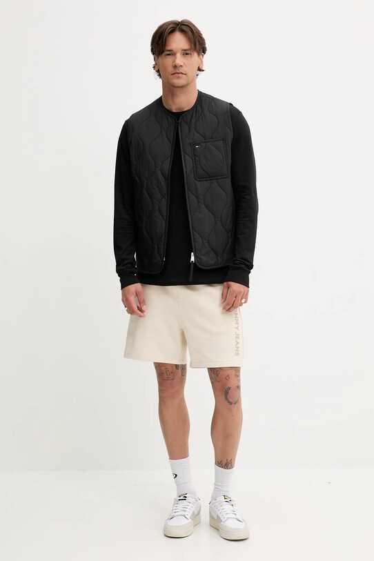 Tommy Jeans vestă DM0DM21677 negru AW25