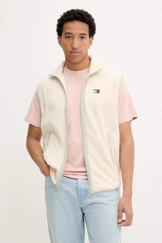 Tommy Jeans bezrękawnik nieocieplane beżowy DM0DM21908