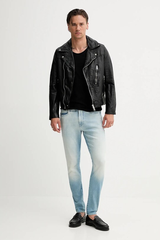 AllSaints geacă ramones de piele COMET M021LC negru AW25