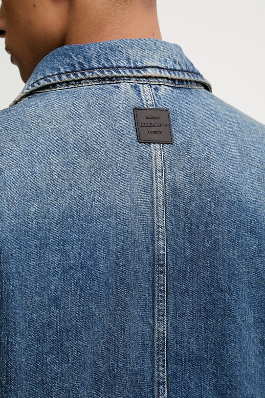 AllSaints kurtka jeansowa męska bawełniana EXILE M030OC niebieski