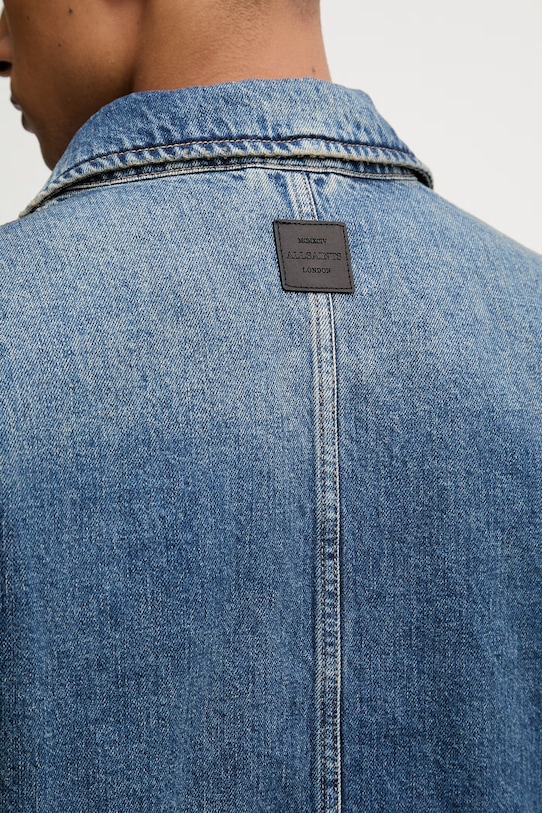 AllSaints kurtka jeansowa męska bawełniana EXILE M030OC niebieski