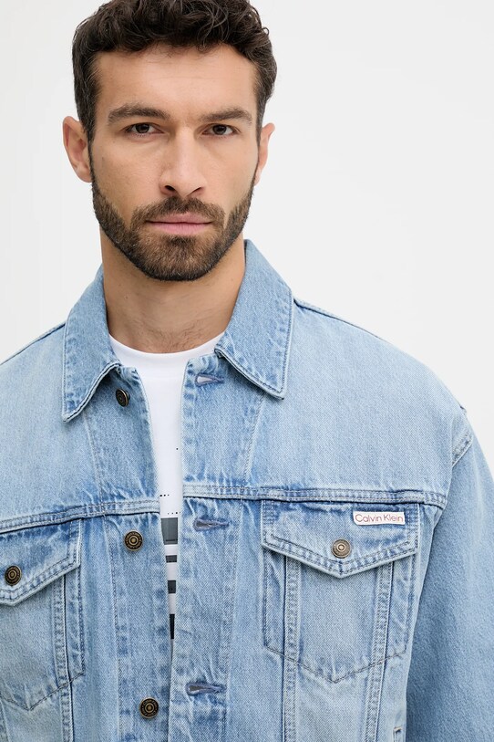 Calvin Klein Jeans kurtka niebieski LV04RB794G
