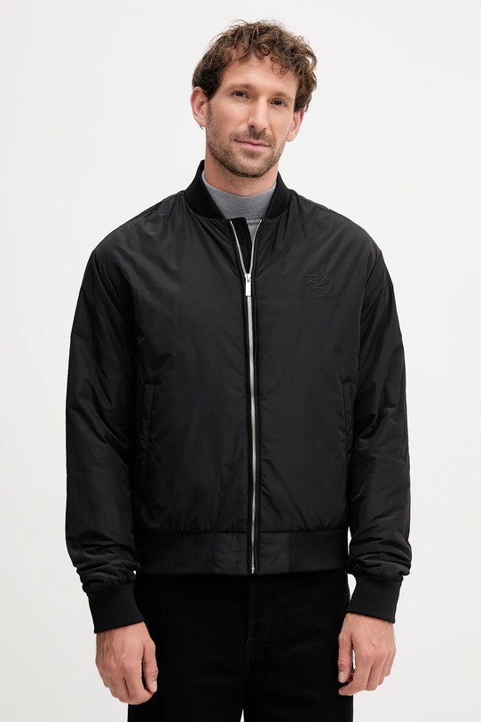 Karl Lagerfeld kurtka bomber nieocieplane czarny 553501.505000