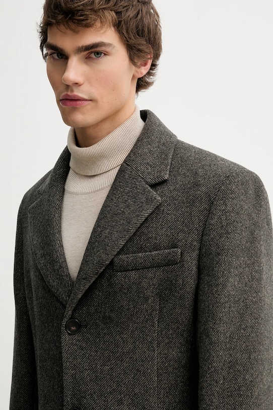 Filippa K płaszcz z dodatkiem wełny szary 31964.FK