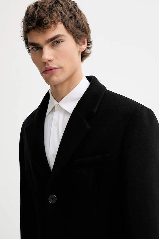 Filippa K płaszcz z dodatkiem wełny czarny 31659.FK