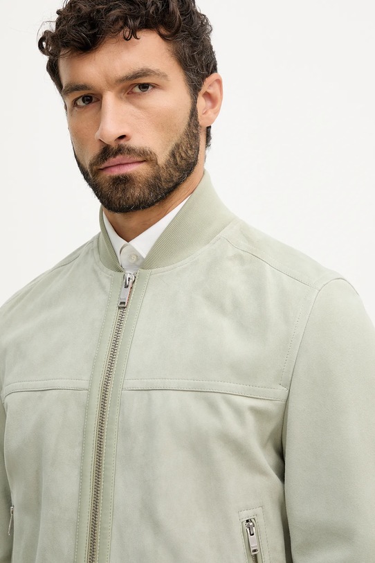 BOSS Orange kurtka zamszowa zielony 50543505