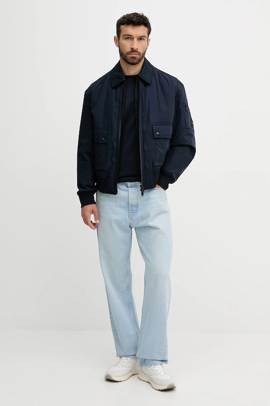 Куртка-бомбер BOSS Orange 50543492 тёмно-синий AW25