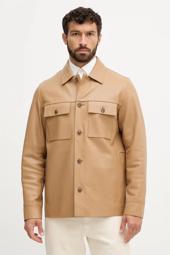 BOSS bőrdzseki nem szigetelt zöld 50543222