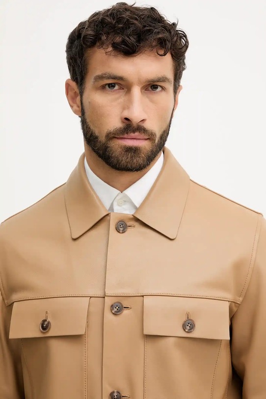 BOSS bőrdzseki zöld 50543222