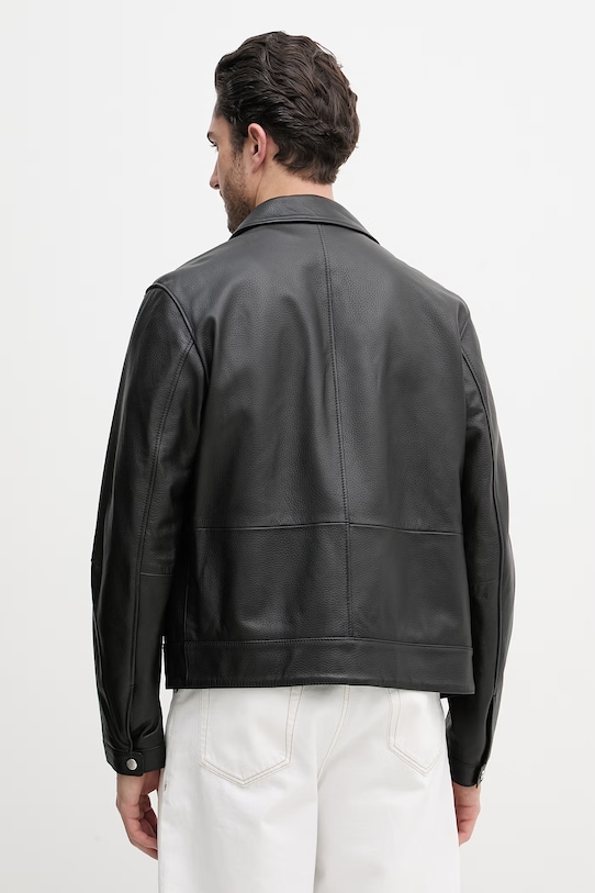 Ruházat BOSS bőrdzseki 50543214 fekete