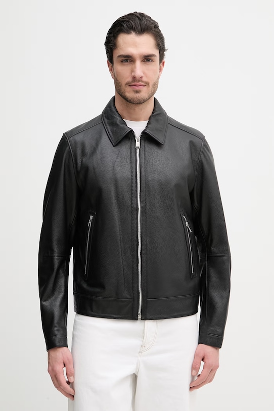 BOSS bőrdzseki fekete 50543214