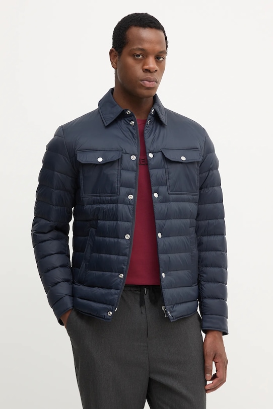 BOSS geacă de puf cu captuseala bleumarin 50540456