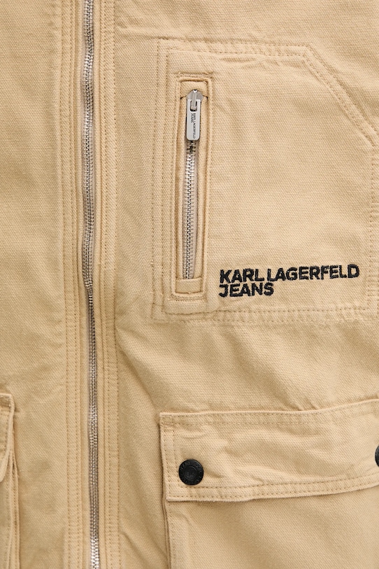 Bombažna jakna Karl Lagerfeld Jeans A3M14058 bež