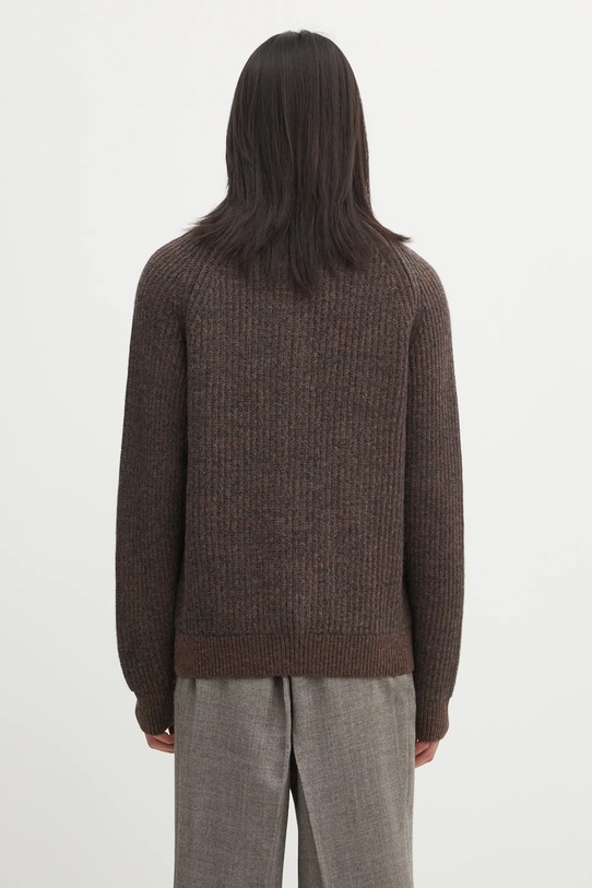 Odzież Barbour kardigan wełniany x Paul Smith Knit Bomber MKN1695RU71 brązowy