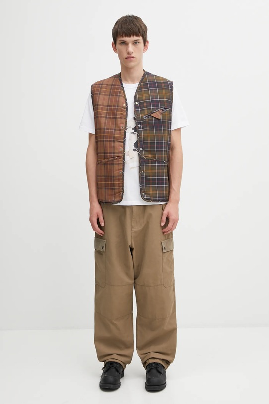 Bavlněná vesta Barbour x Paul Smith Liner MLI0061TN28