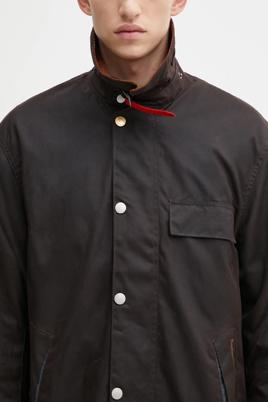 Barbour kurtka bawełniana x Paul Smith Beeston Wax brązowy MWX2514RU71
