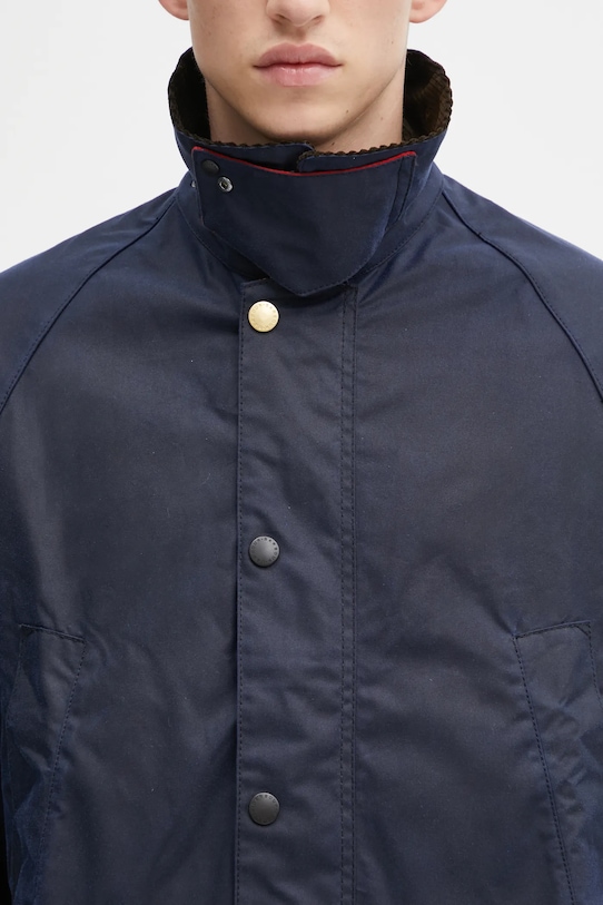 Памучно яке Barbour x Paul Smith OS Bedale Wax MWX2515NY94 тъмносин