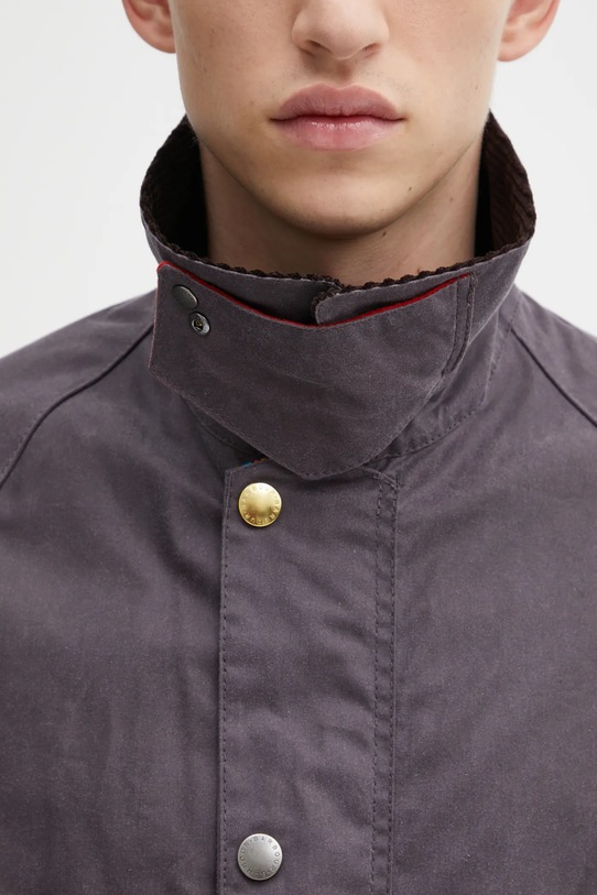 Barbour kurtka x Paul Smith OS Bedale Wax MWX2515PU11 fioletowy
