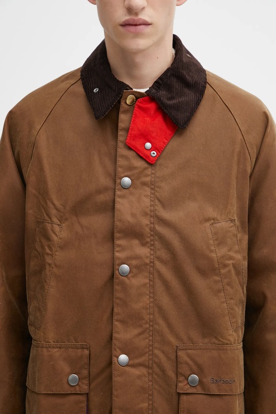 Barbour kurtka bawełniana x Paul Smith OS Bedale Wax brązowy MWX2515TA51
