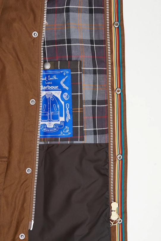 Памучно яке Barbour x Paul Smith OS Bedale Wax MWX2515TA51