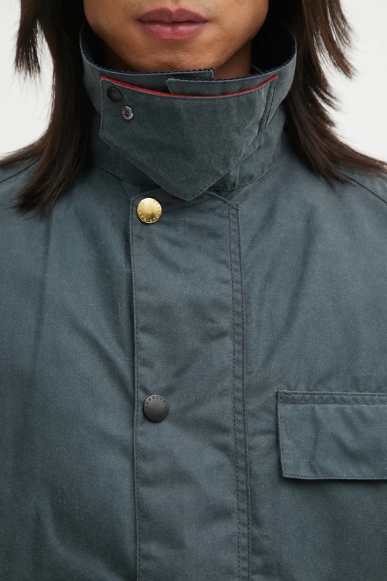 Barbour kurtka bawełniana x Paul Smith Transport Wax szary MWX2516GY91