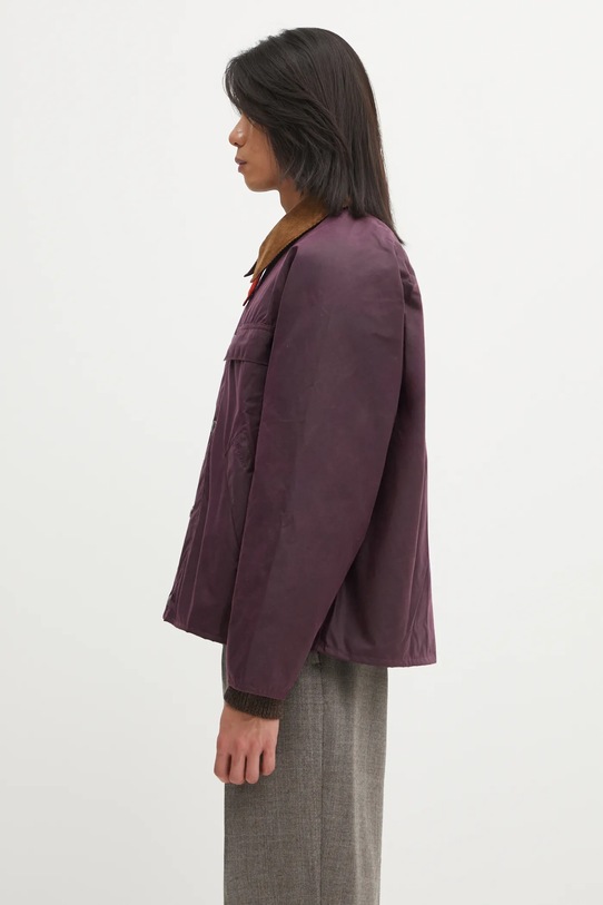 Barbour kurtka bawełniana x Paul Smith Transport Wax MWX2516PU71 bordowy AW25