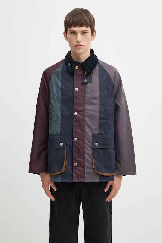 Barbour giacca x Paul Smith Stripe OS non isolato blu navy MWX2518MI11